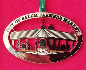 Here's an alt tag for the image: Salem Farmers Market ornament.