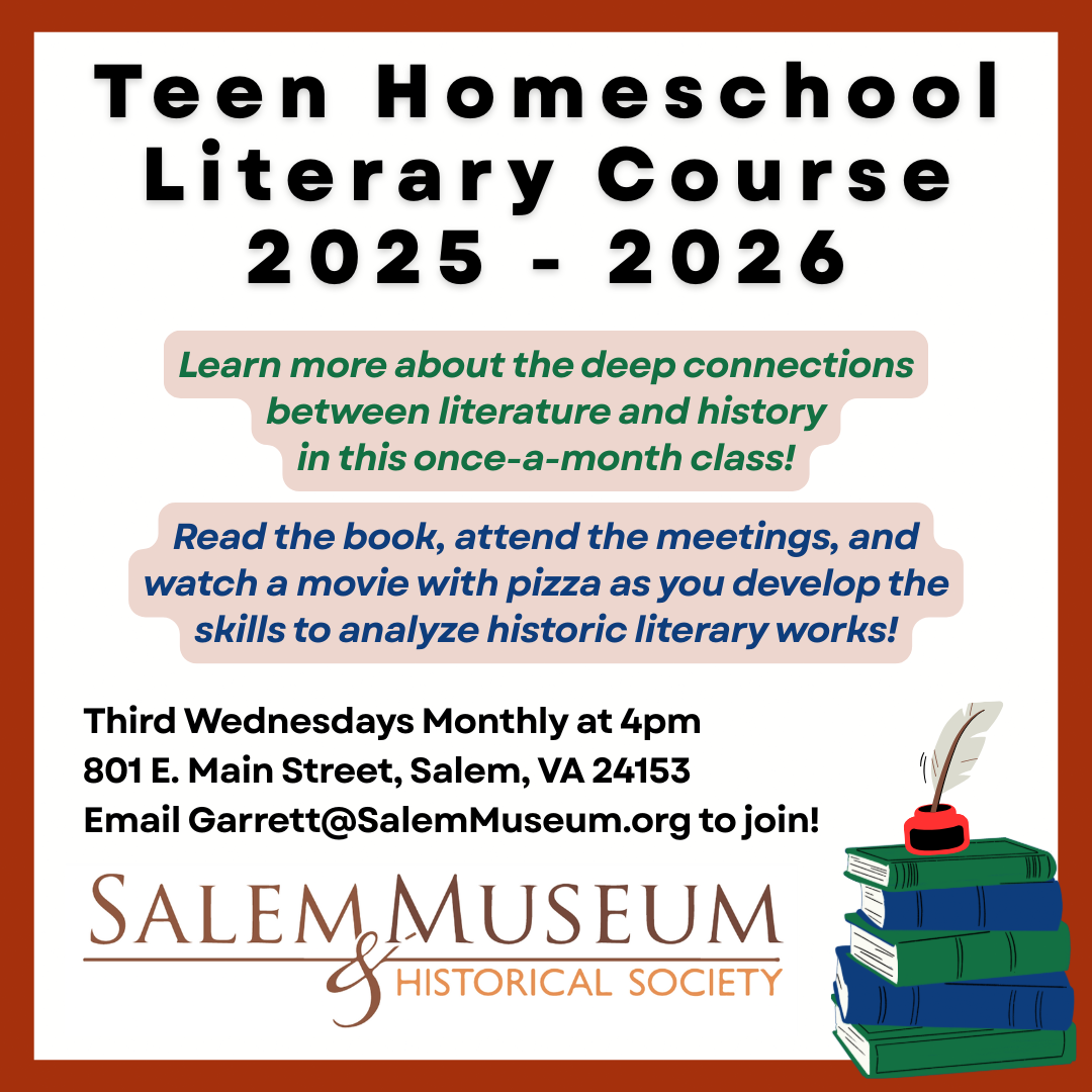 Teen Homeschool Literary Course 2025-2026 Square Flyer