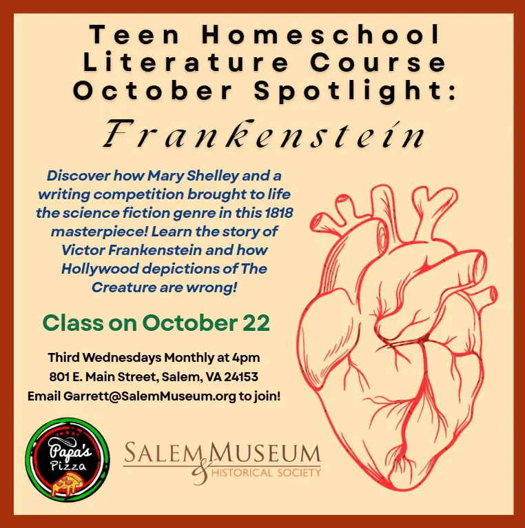 Frankenstein Teen Homeschool Lit Course 2025-2026 Square Flyer (002)