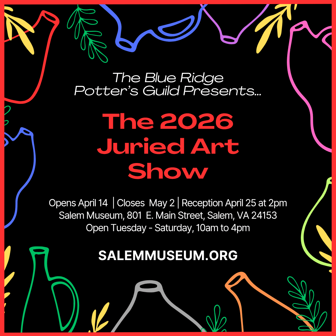 Blue Ridge Potter's Guild Juried Art Show 2026 Flyer