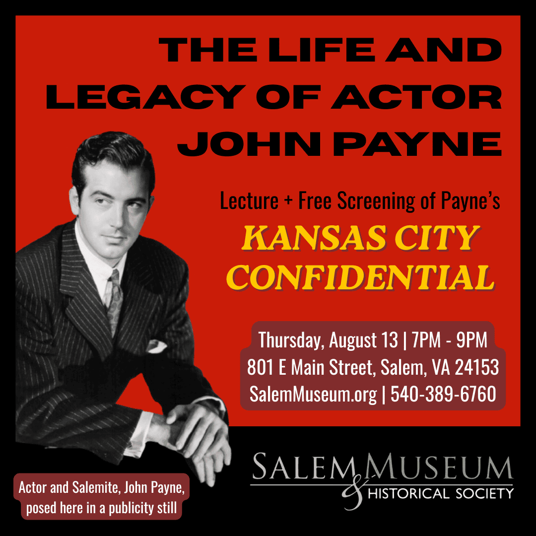 John Payne Talk and Screening Square Flyer August '26
